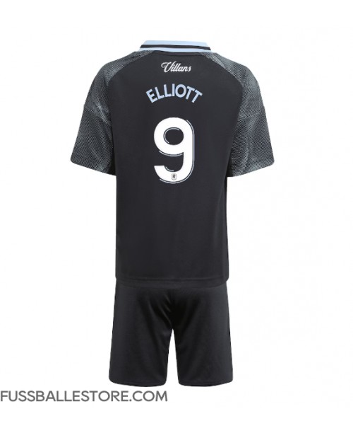 Günstige Aston Villa Harvey Elliott #9 Auswärts Trikotsatzt Kinder 2025-26 Kurzarm (+ Kurze Hosen)